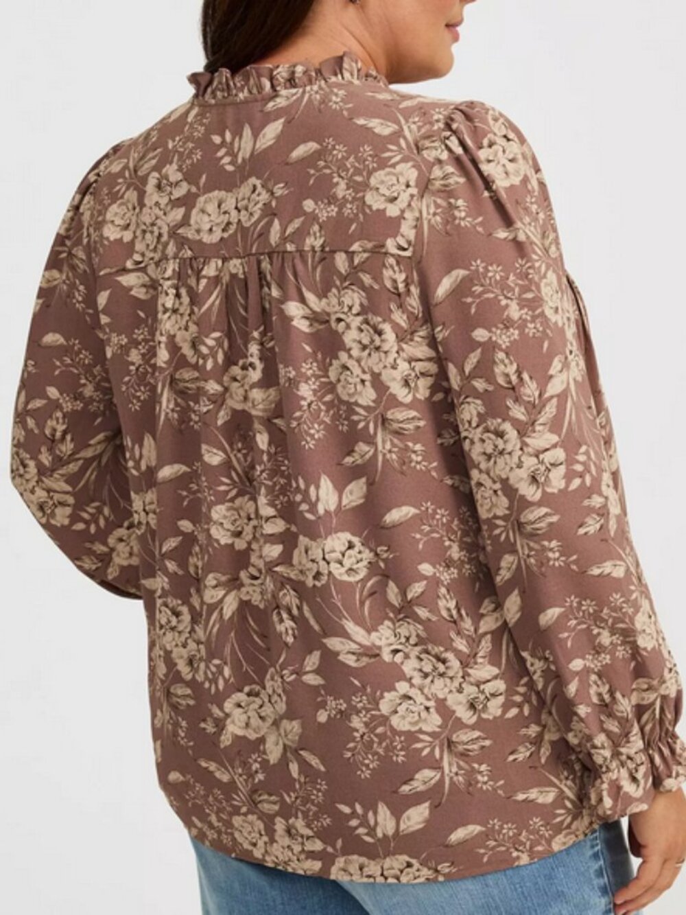 Torrid Peasant-Sleeve Pintuck Blouse - Picture 3 of 3